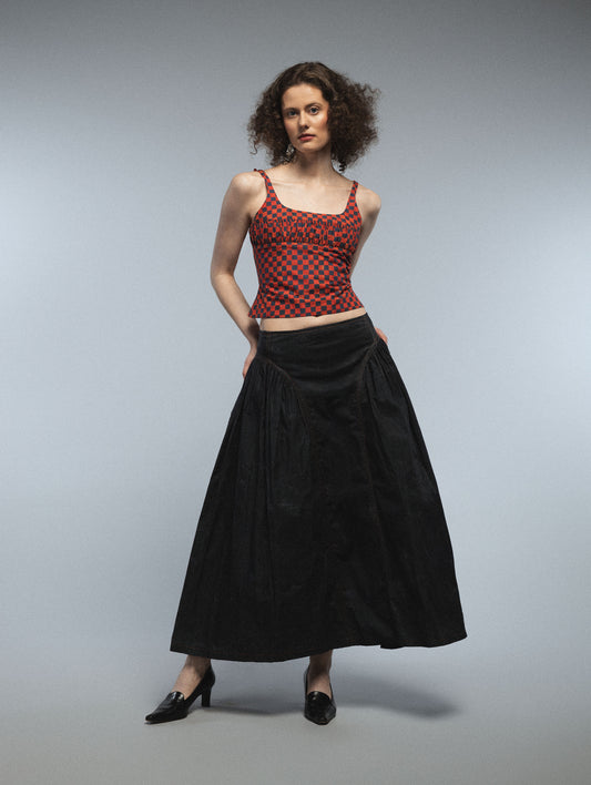 Limited edition: Waxed denim skirt